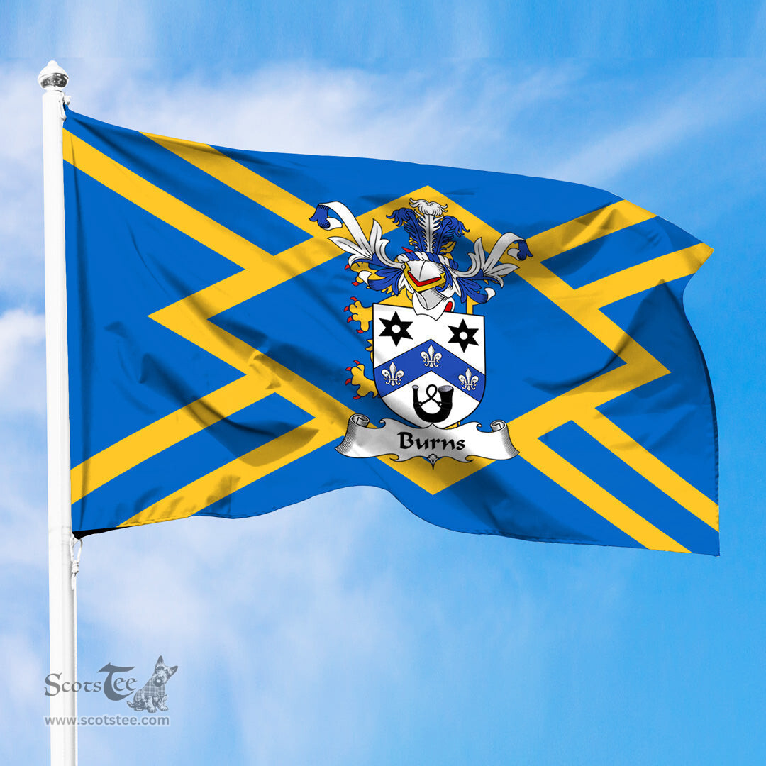ScotsTee Shop Scottish Burns Coat of Arms in Flag of East Lothian Scotland