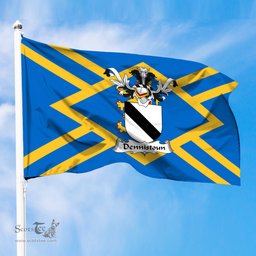 ScotsTee Shop Scottish Dennistoun Coat of Arms in Flag of East Lothian Scotland