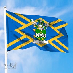 ScotsTee Shop Scottish Duff Coat of Arms in Flag of East Lothian Scotland