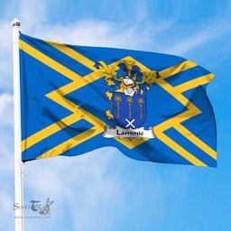 ScotsTee Shop Scottish Lammie Coat of Arms in Flag of East Lothian Scotland