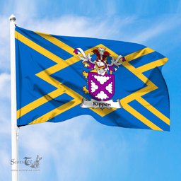 ScotsTee Shop Scottish Kippen Coat of Arms in Flag of East Lothian Scotland