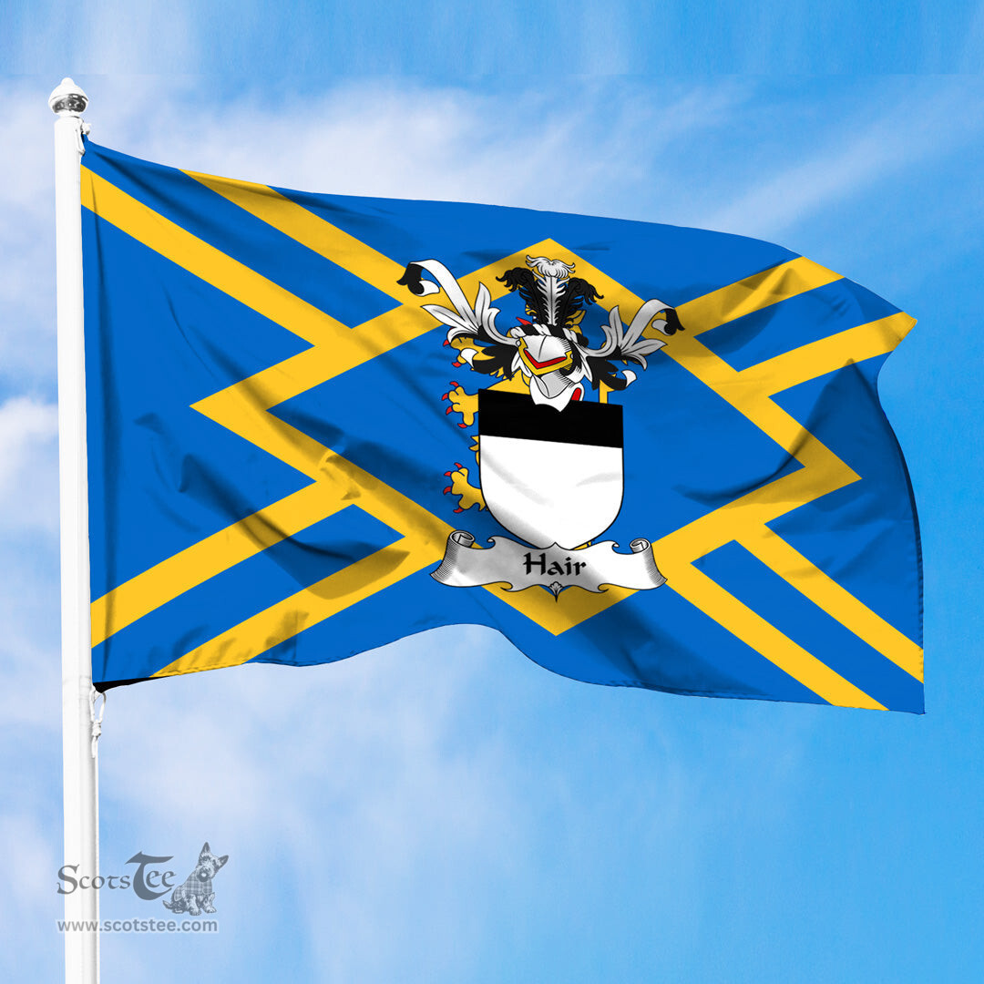 ScotsTee Shop Scottish Hair Coat of Arms in Flag of East Lothian Scotland
