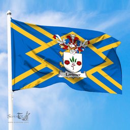 ScotsTee Shop Scottish Lorimer Coat of Arms in Flag of East Lothian Scotland