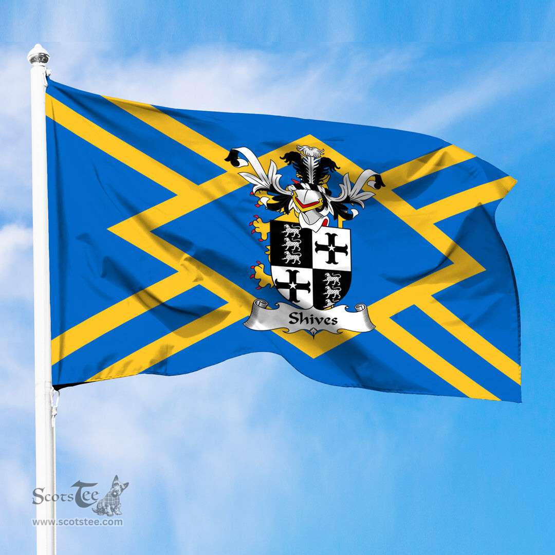 ScotsTee Shop Scottish Shives Coat of Arms in Flag of East Lothian Scotland