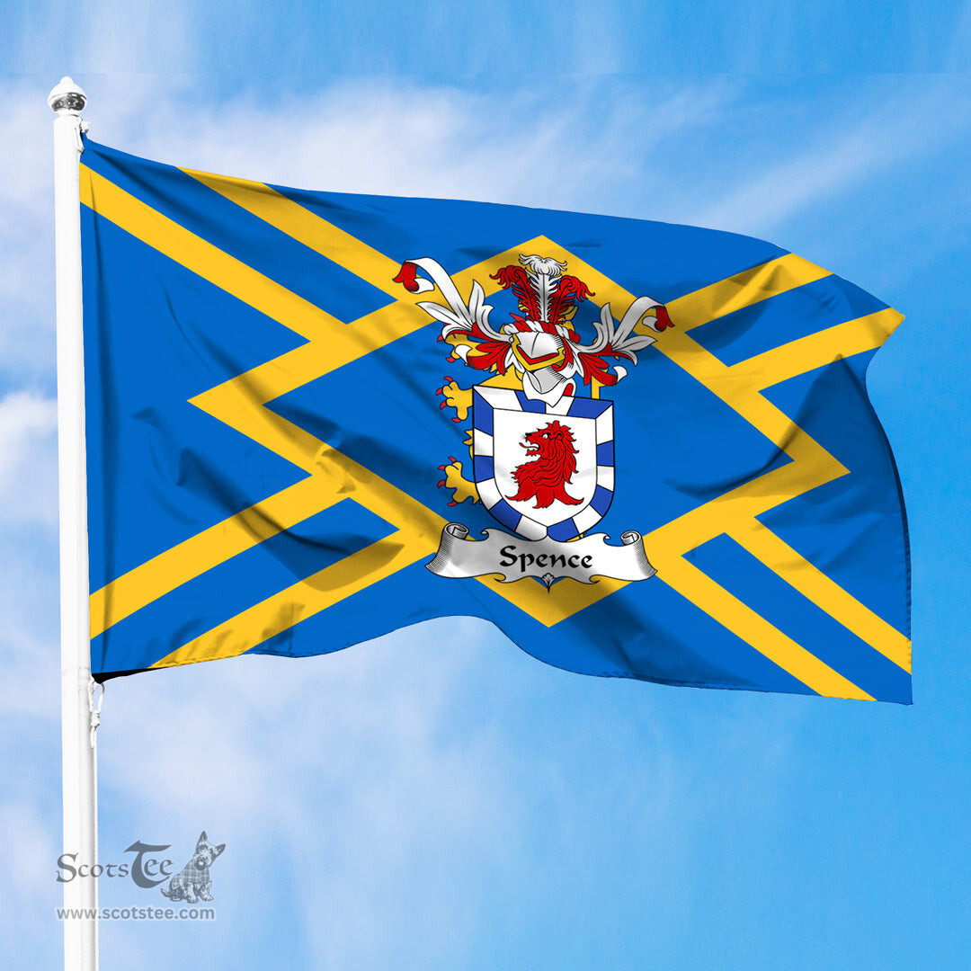 ScotsTee Shop Scottish Spence Coat of Arms in Flag of East Lothian Scotland