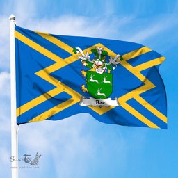 ScotsTee Shop Scottish Rae Coat of Arms in Flag of East Lothian Scotland