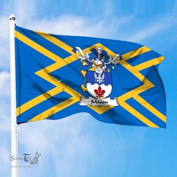 ScotsTee Shop Scottish Mason Coat of Arms in Flag of East Lothian Scotland