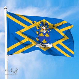 ScotsTee Shop Scottish Pringle Coat of Arms in Flag of East Lothian Scotland