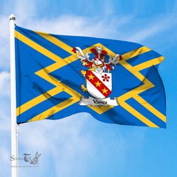 ScotsTee Shop Scottish Vance Coat of Arms in Flag of East Lothian Scotland