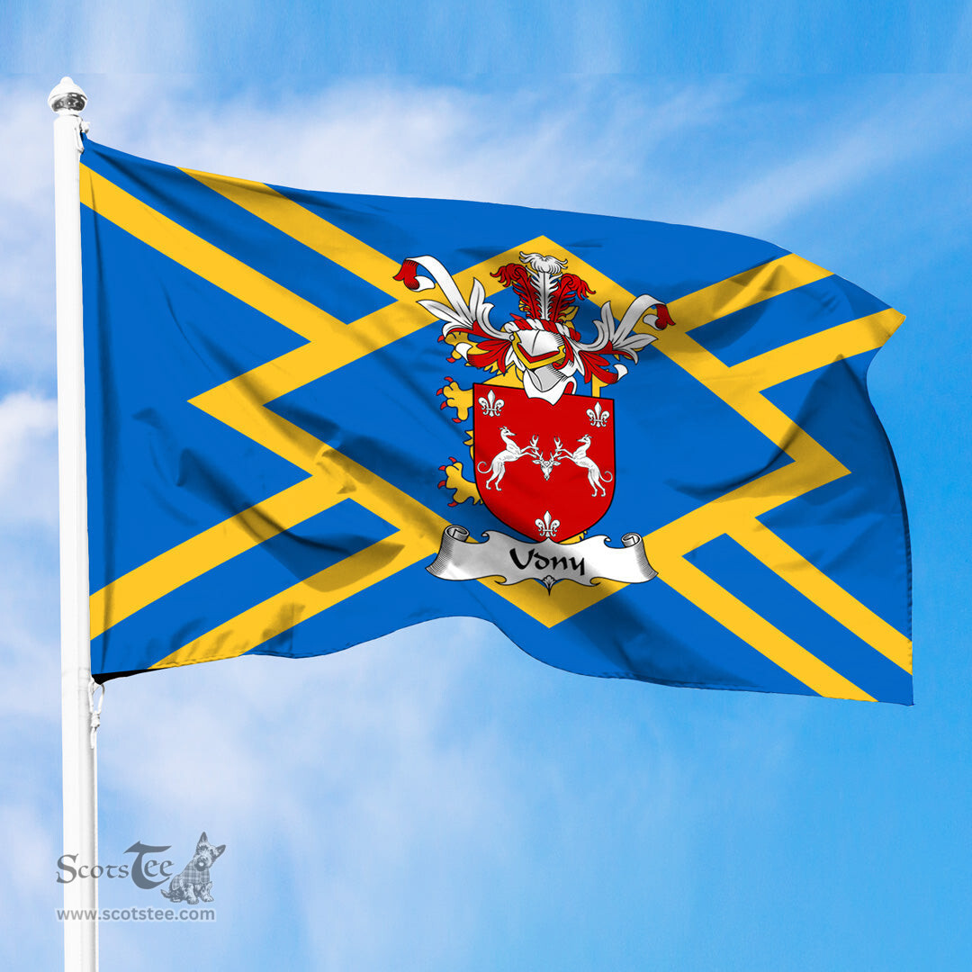 ScotsTee Shop Scottish Udny Coat of Arms in Flag of East Lothian Scotland
