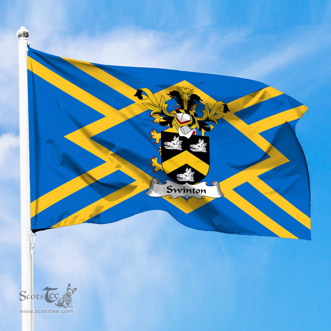 ScotsTee Shop Scottish Swinton Coat of Arms in Flag of East Lothian Scotland