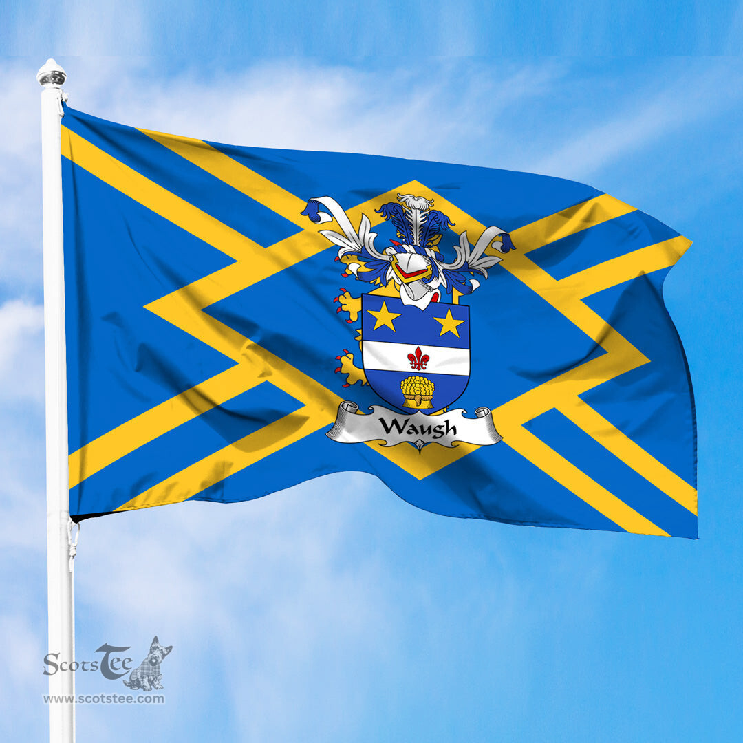 ScotsTee Shop Scottish Waugh Coat of Arms in Flag of East Lothian Scotland