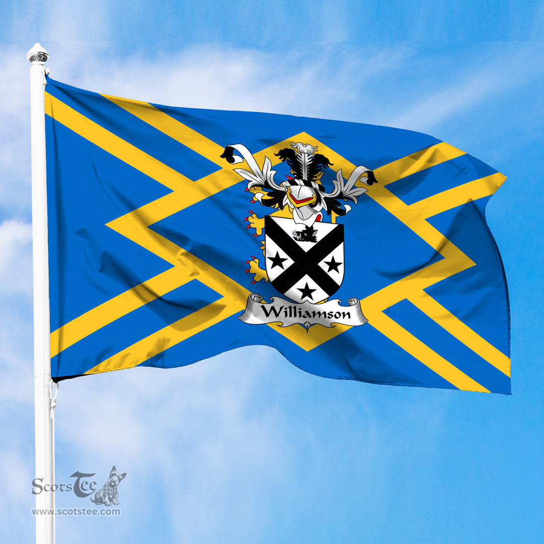 ScotsTee Shop Scottish Wiliamson Coat of Arms in Flag of East Lothian Scotland