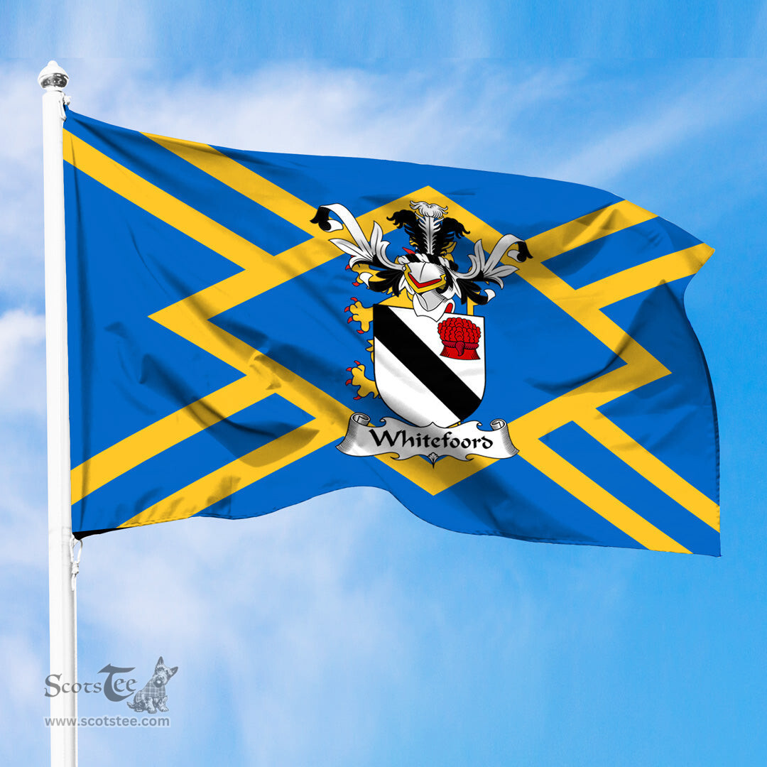 ScotsTee Shop Scottish Whitefoord Coat of Arms in Flag of East Lothian Scotland