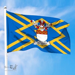 ScotsTee Shop Scottish Stryvelin Coat of Arms in Flag of East Lothian Scotland