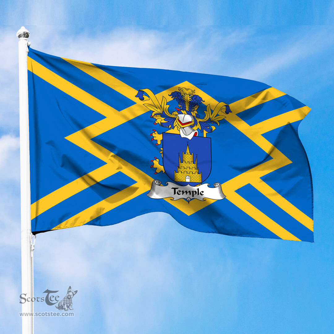 ScotsTee Shop Scottish Temple Coat of Arms in Flag of East Lothian Scotland