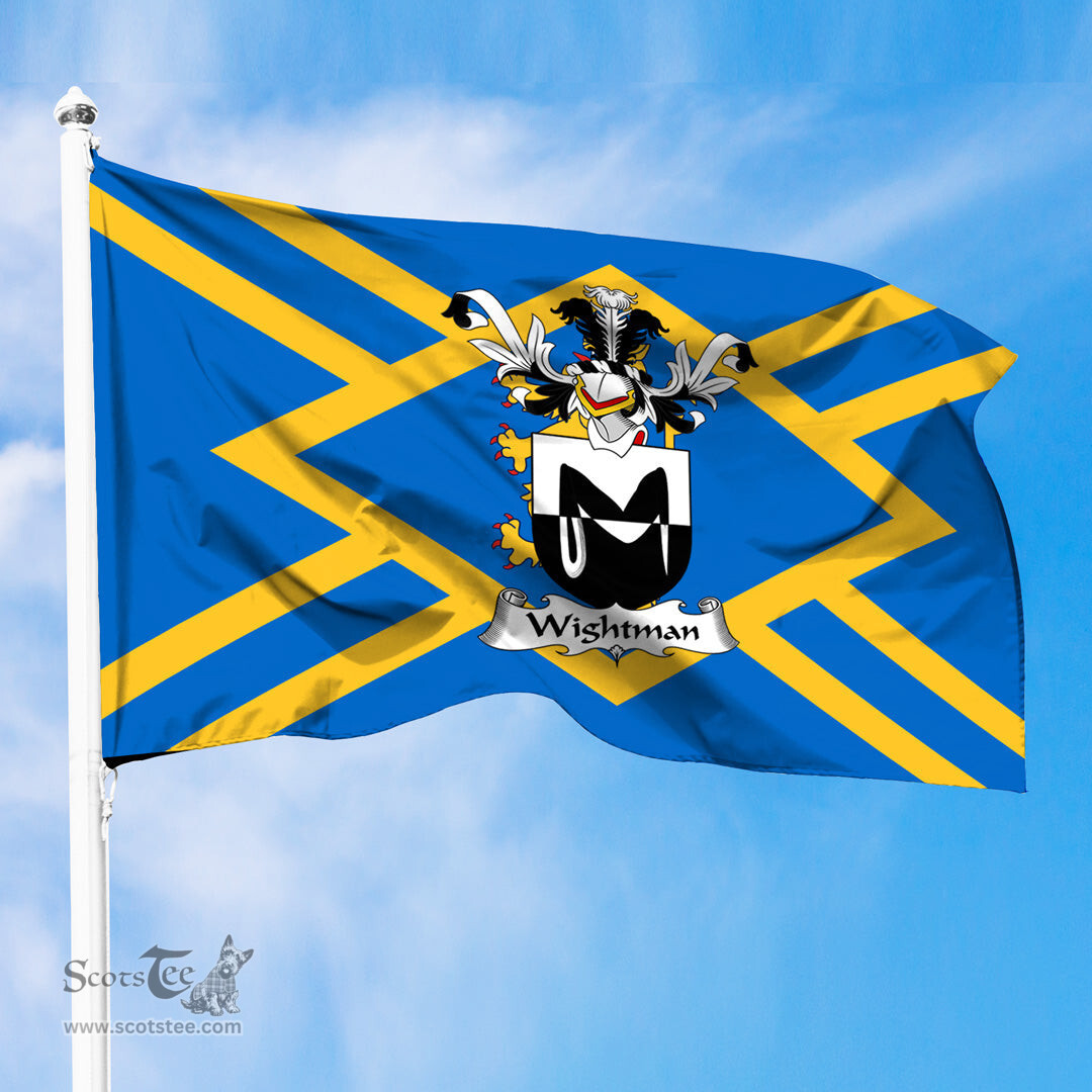 ScotsTee Shop Scottish Wightman Coat of Arms in Flag of East Lothian Scotland
