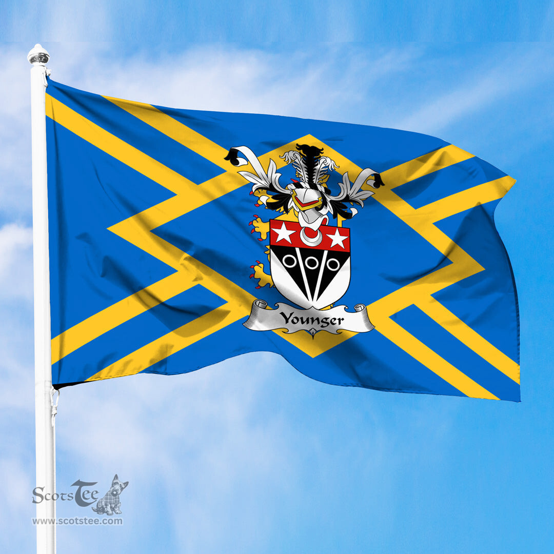 ScotsTee Shop Scottish Younger Coat of Arms in Flag of East Lothian Scotland