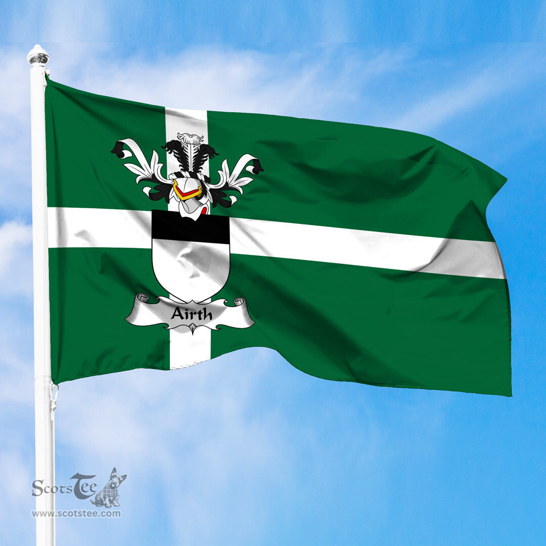 ScotsTee Shop Scottish Airth Coat of Arms in Isle of Barra Flag