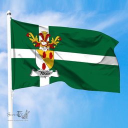 ScotsTee Shop Scottish Adair Coat of Arms in Isle of Barra Flag