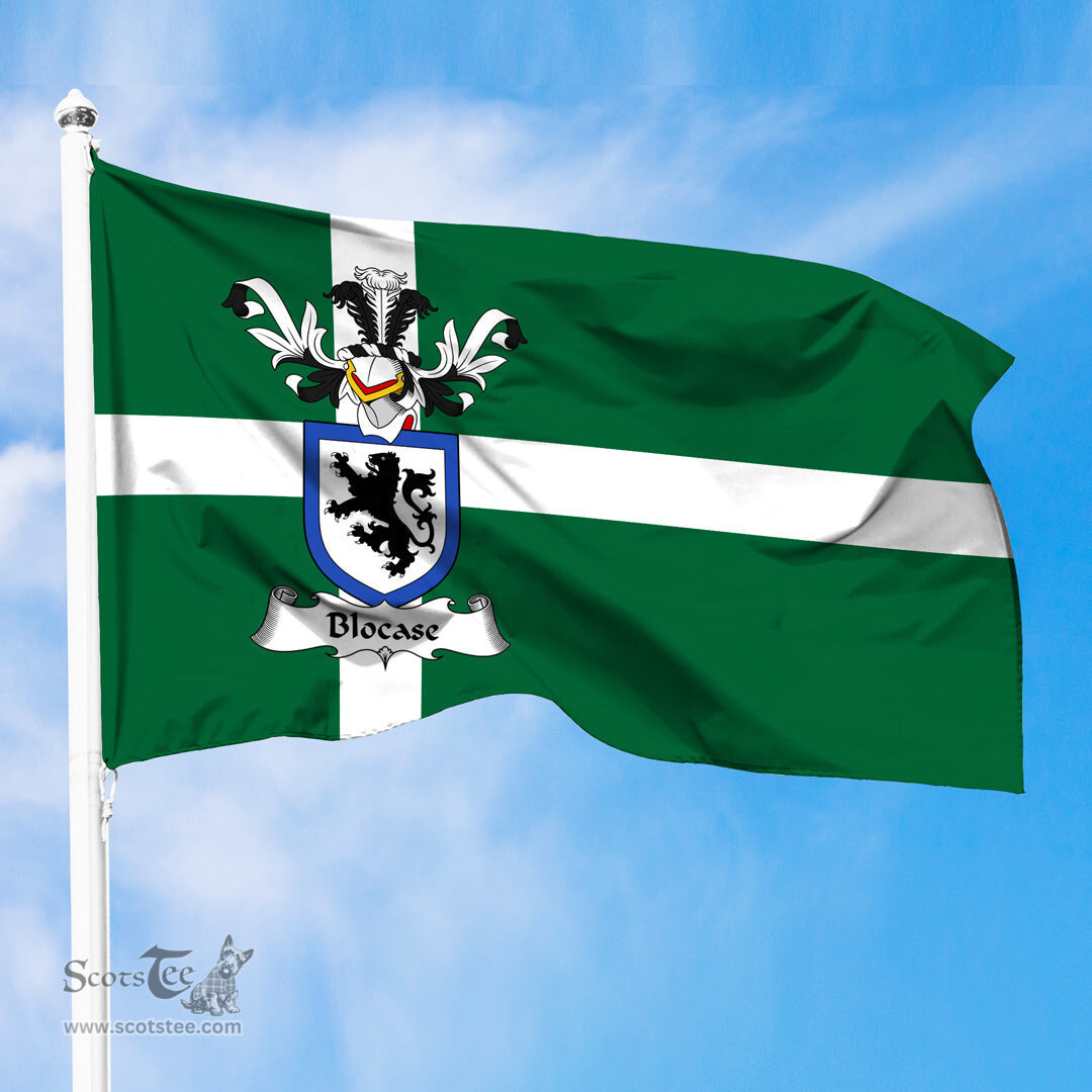 ScotsTee Shop Scottish Blocase Coat of Arms in Isle of Barra Flag