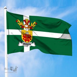 ScotsTee Shop Scottish Baigrie Coat of Arms in Isle of Barra Flag