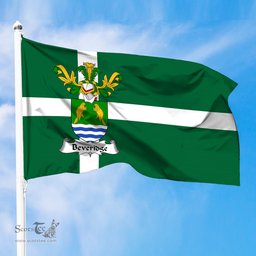 ScotsTee Shop Scottish Beveridge Coat of Arms in Isle of Barra Flag