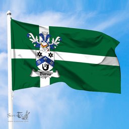 ScotsTee Shop Scottish Burns Coat of Arms in Isle of Barra Flag