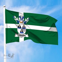 ScotsTee Shop Scottish Chirnside Coat of Arms in Isle of Barra Flag
