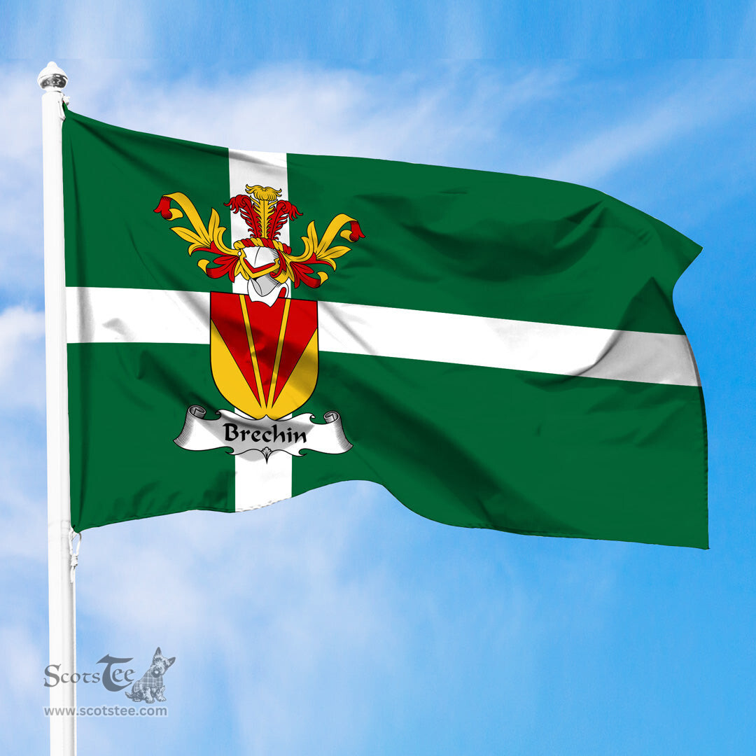 ScotsTee Shop Scottish Brechin Coat of Arms in Isle of Barra Flag