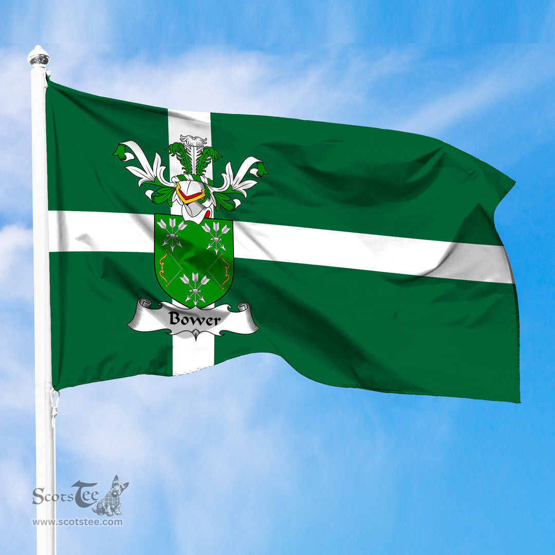 ScotsTee Shop Scottish Bower Coat of Arms in Isle of Barra Flag