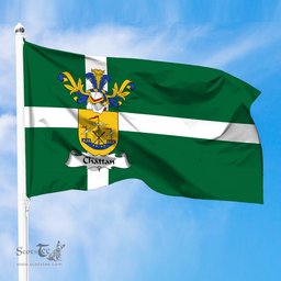 ScotsTee Shop Scottish Chattan Coat of Arms in Isle of Barra Flag