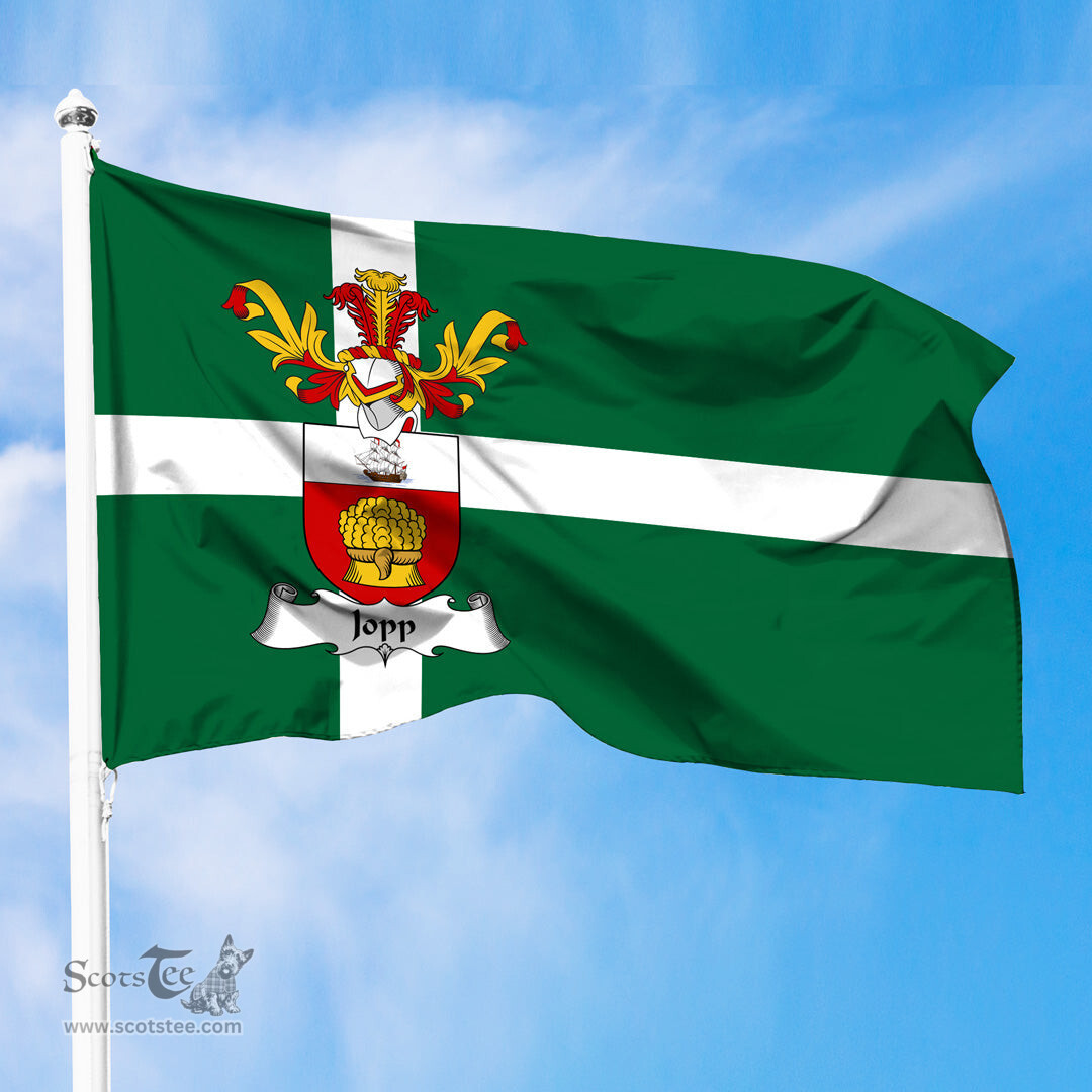 ScotsTee Shop Scottish Jopp Coat of Arms in Isle of Barra Flag