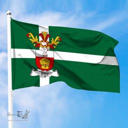 ScotsTee Shop Scottish Jopp Coat of Arms in Isle of Barra Flag