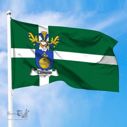ScotsTee Shop Scottish Lamond Coat of Arms in Isle of Barra Flag