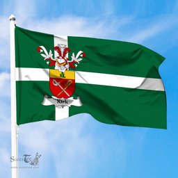 ScotsTee Shop Scottish Kirk Coat of Arms in Isle of Barra Flag