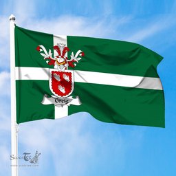 ScotsTee Shop Scottish Greig Coat of Arms in Isle of Barra Flag