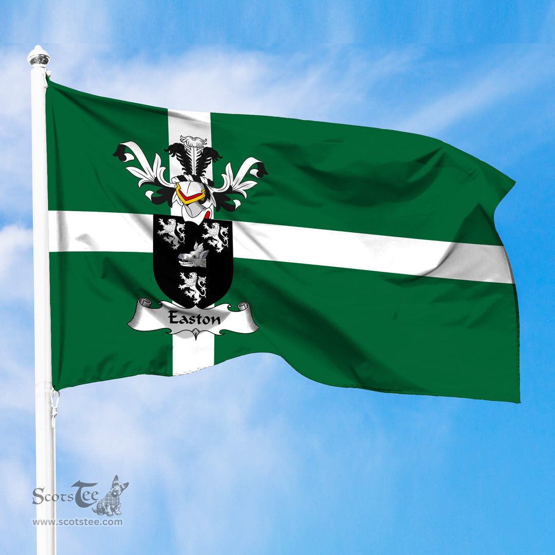 ScotsTee Shop Scottish Easton or Eiston Coat of Arms in Isle of Barra Flag