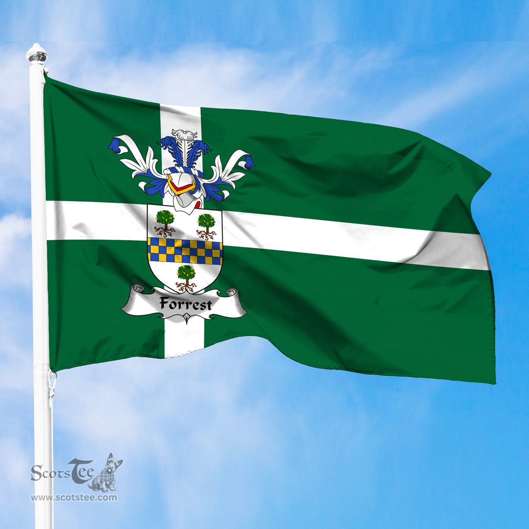 ScotsTee Shop Scottish Forrest Coat of Arms in Isle of Barra Flag