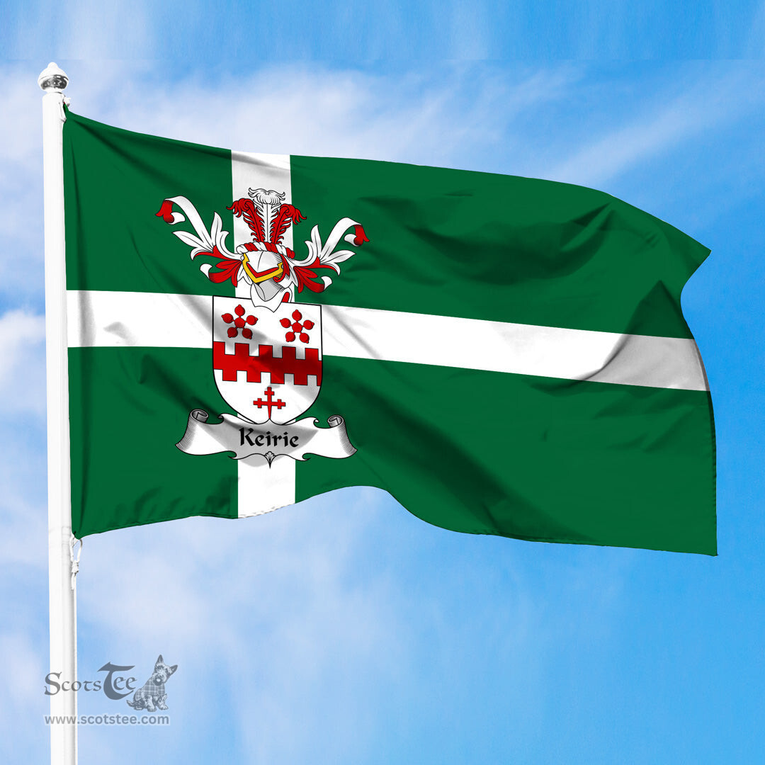 ScotsTee Shop Scottish Keirie Coat of Arms in Isle of Barra Flag