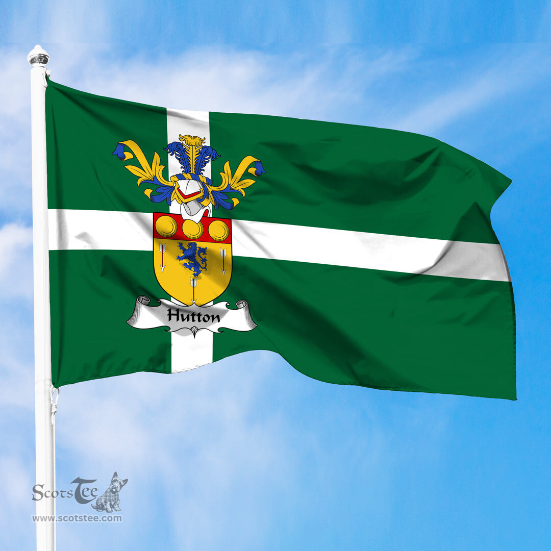 ScotsTee Shop Scottish Hutton Coat of Arms in Isle of Barra Flag