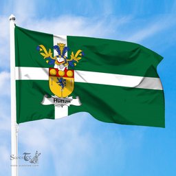 ScotsTee Shop Scottish Hutton Coat of Arms in Isle of Barra Flag