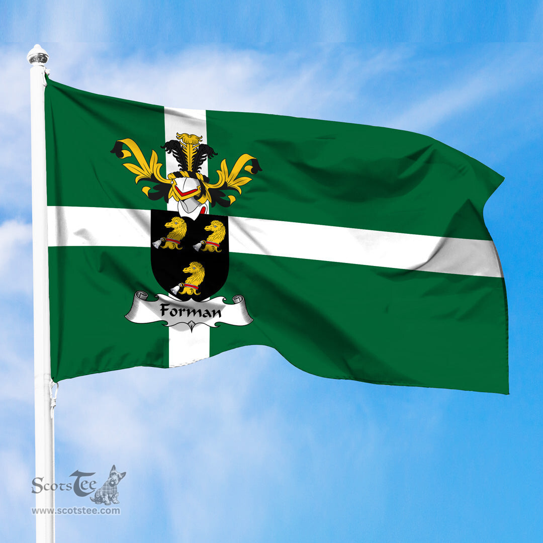 ScotsTee Shop Scottish Forman Coat of Arms in Isle of Barra Flag
