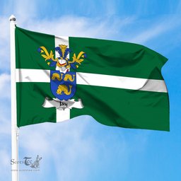 ScotsTee Shop Scottish Jay Coat of Arms in Isle of Barra Flag