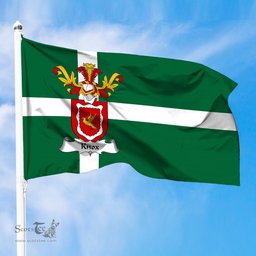 ScotsTee Shop Scottish Knox Coat of Arms in Isle of Barra Flag