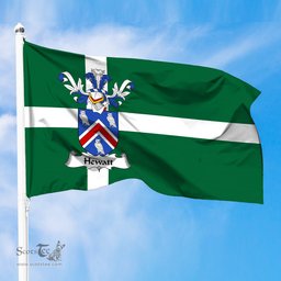 ScotsTee Shop Scottish Hewatt Coat of Arms in Isle of Barra Flag