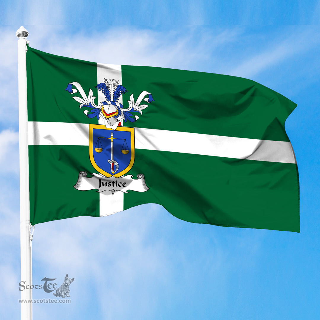 ScotsTee Shop Scottish Justice Coat of Arms in Isle of Barra Flag