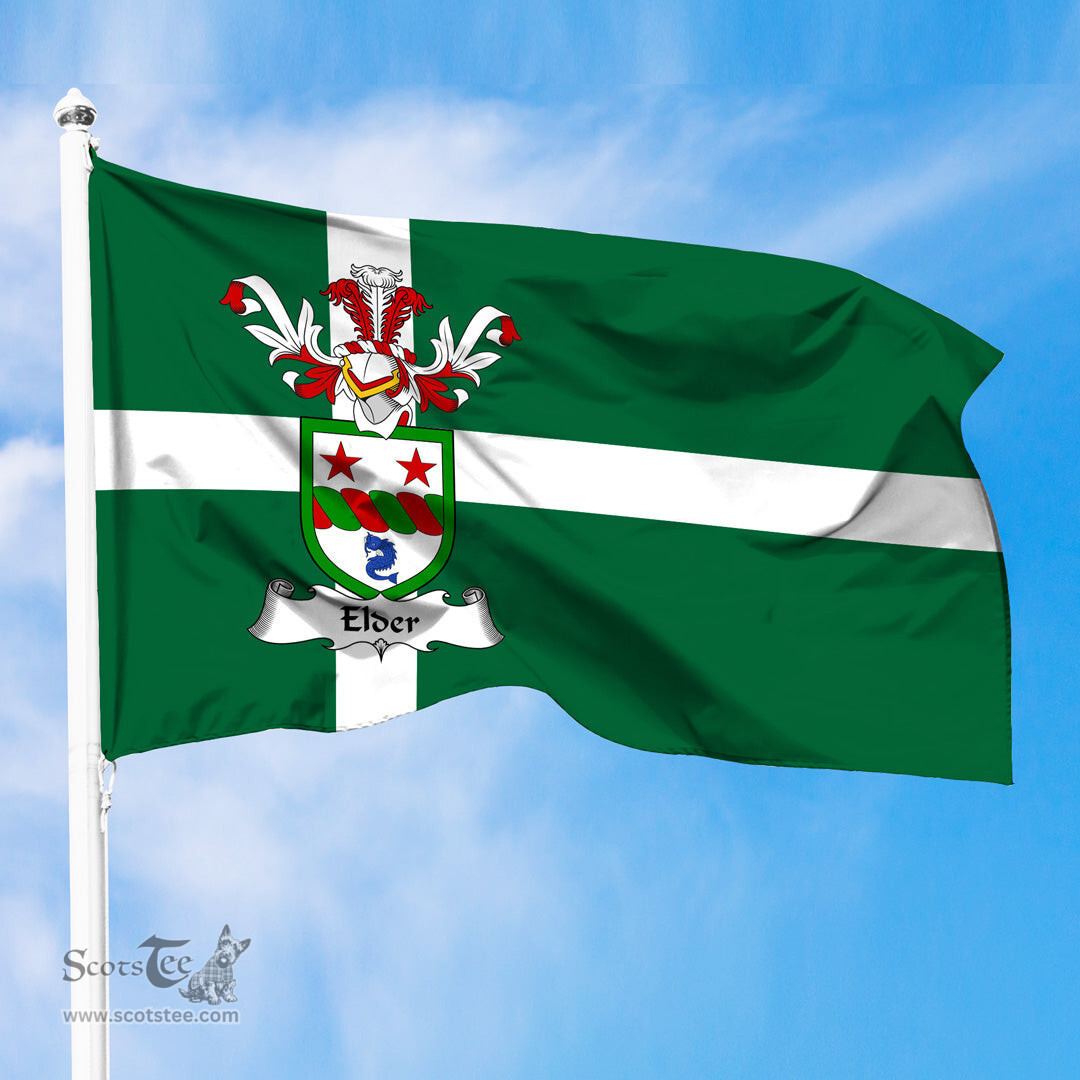 ScotsTee Shop Scottish Elder Coat of Arms in Isle of Barra Flag