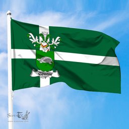 ScotsTee Shop Scottish Gowdie Coat of Arms in Isle of Barra Flag