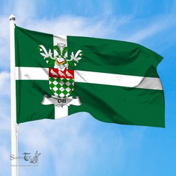 ScotsTee Shop Scottish Gill Coat of Arms in Isle of Barra Flag